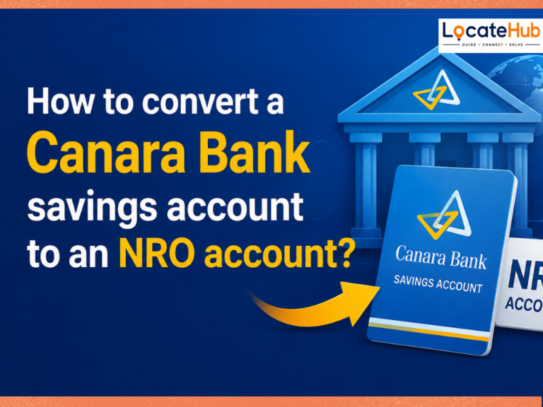 How to convert a Canara Bank savings account to an NRO account?